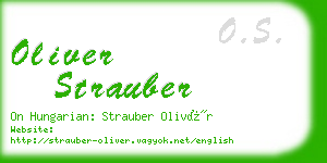 oliver strauber business card